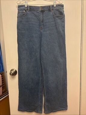 💐 2 for $25 Reitmans Women's Wide Leg High Rise Jeans - Medium Blue Denim
